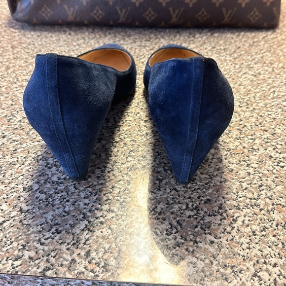 Christian Louboutin Blue Suede Wedge Heels EU 39 - Picture 5 of 14